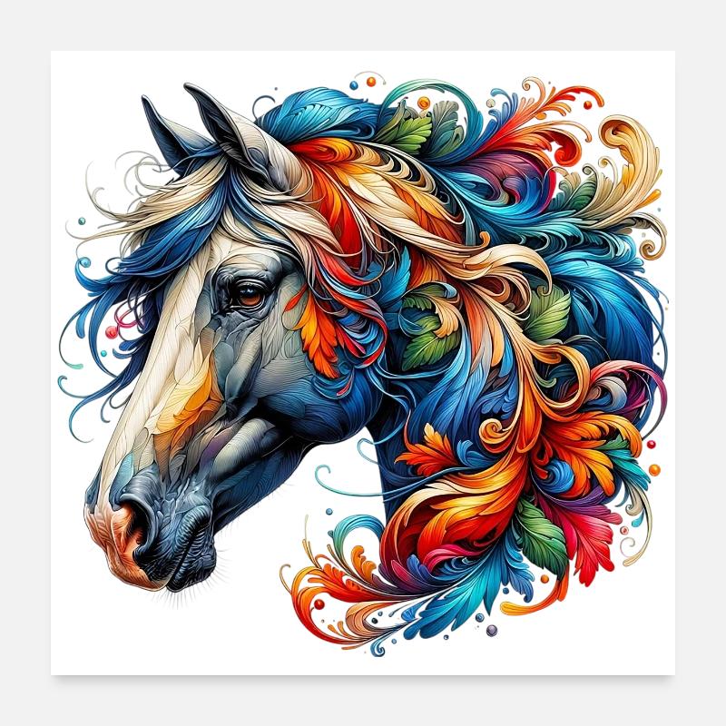 Horse Poster 24" x 24" (60x60 cm)