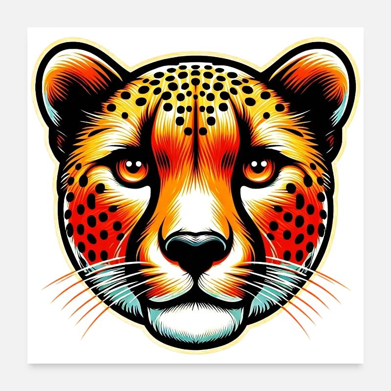 Guépard Poster 60 x 60 cm