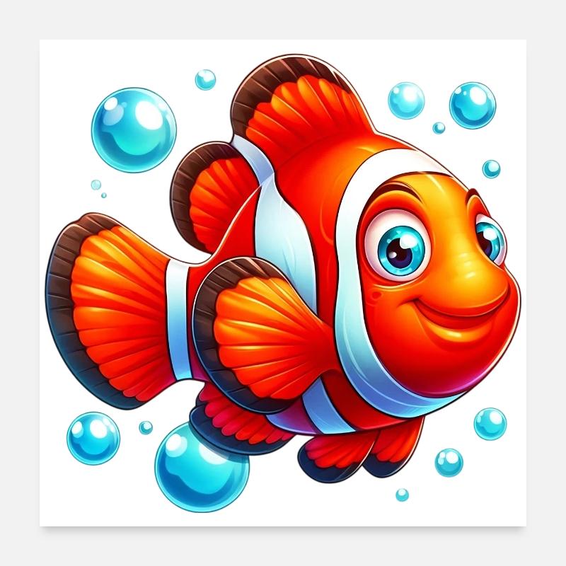 Clownfische Poster 60x60 cm