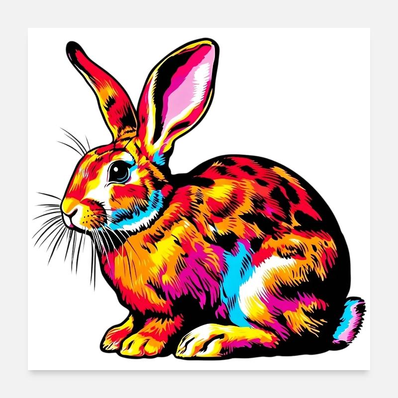 Rabbit Poster 24" x 24" (60x60 cm)
