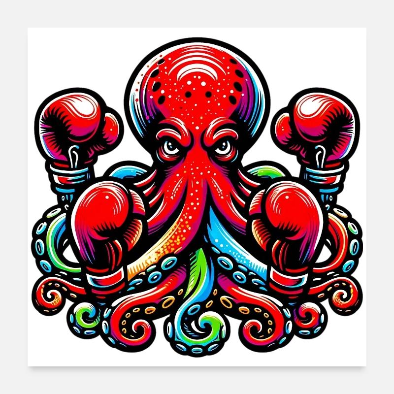 Krake Poster 60x60 cm