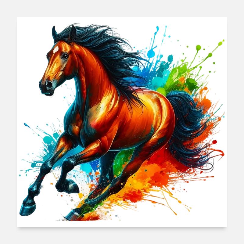 Horse Poster 24" x 24" (60x60 cm)