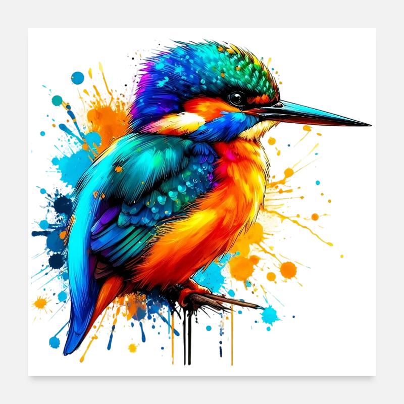 Eisvogel Poster 60x60 cm
