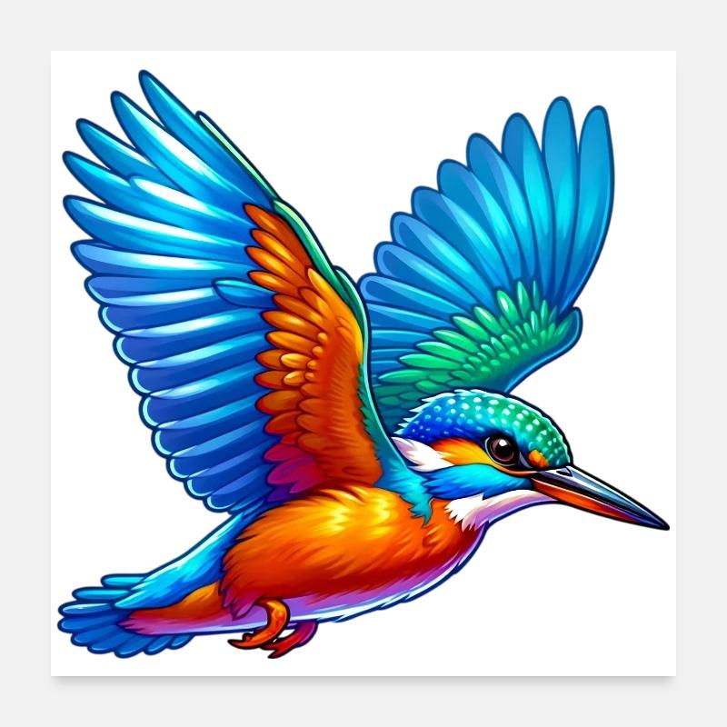 Martin-pêcheur Poster 60 x 60 cm