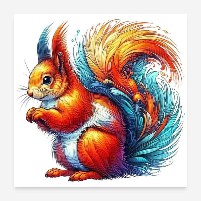 Squirrel Poster 24" x 24" (60x60 cm)