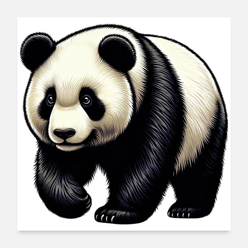 Panda Poster 60x60 cm