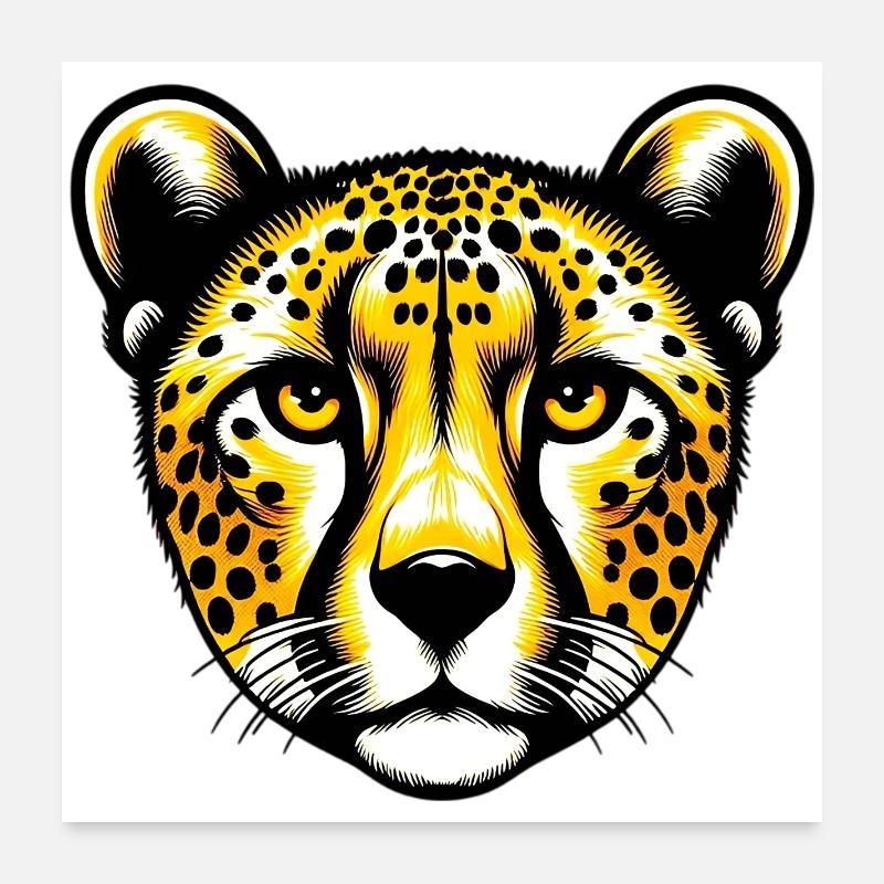 Cheetah Poster 24" x 24" (60x60 cm)