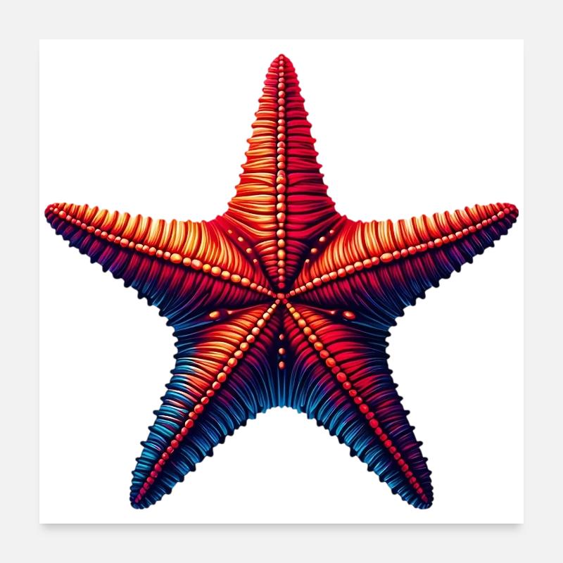 Seestern Poster 60x60 cm