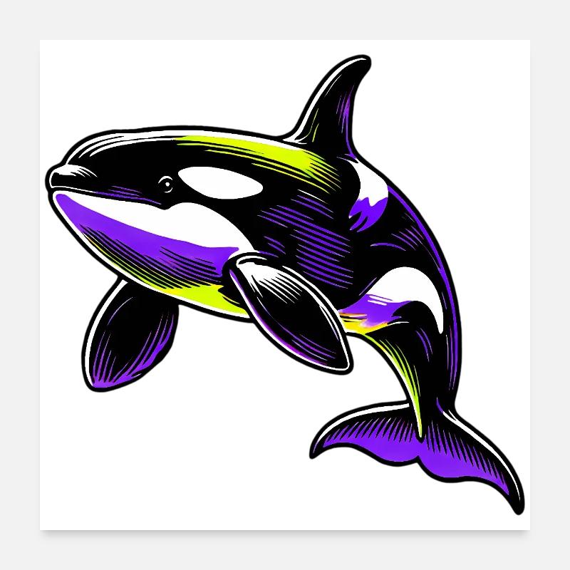 Killer whale Poster 24" x 24" (60x60 cm)