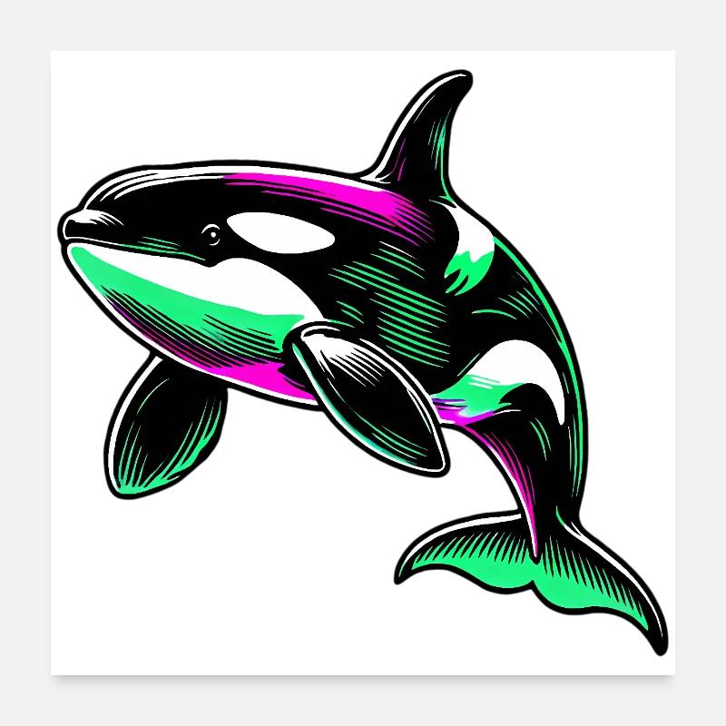 Killer whale Poster 24" x 24" (60x60 cm)