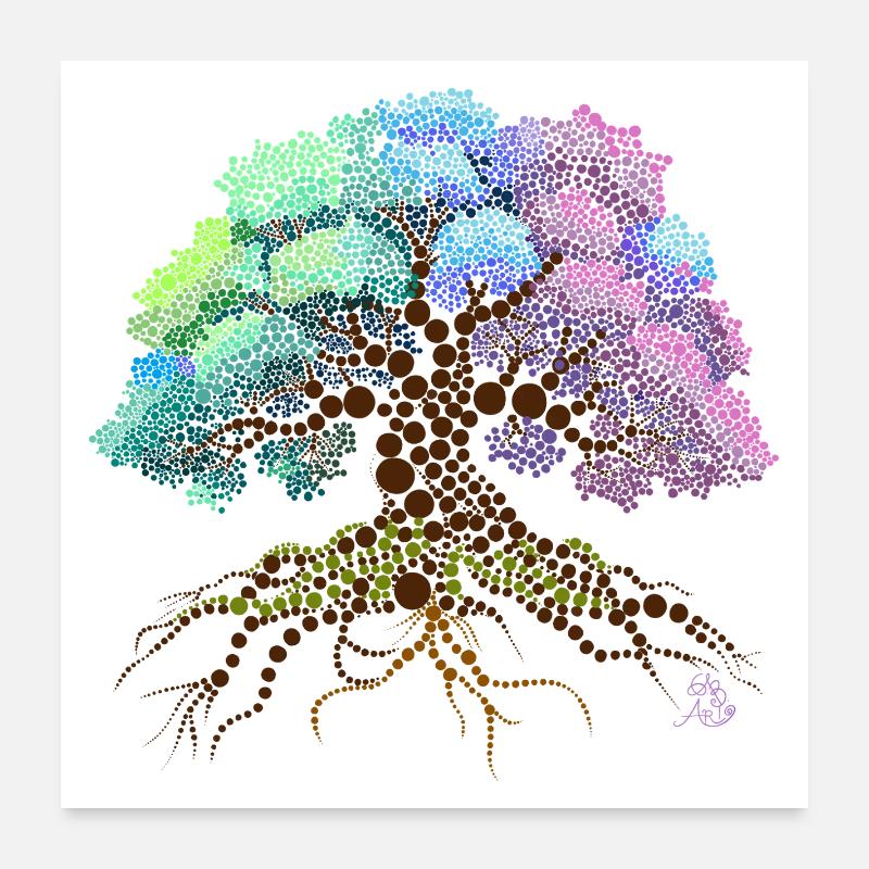 Arbre Poster 60 x 60 cm
