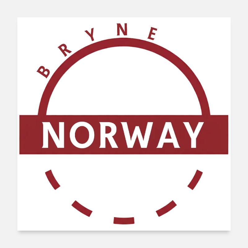Conception de l’anneau emblème de la Norvège Poster 60 x 60 cm