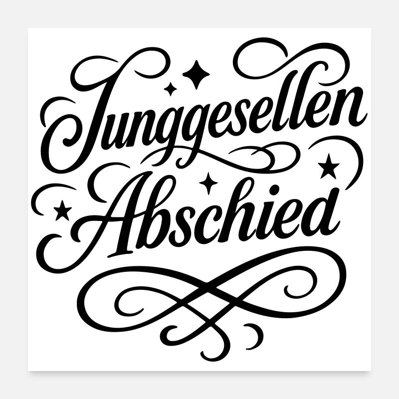 Junggesellenabschied Jga Poster 60x60 cm