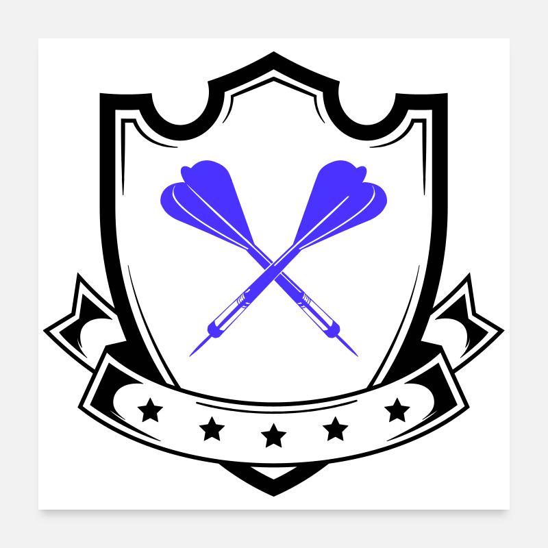 Conception de fléchettes Croix Bleue Poster 60 x 60 cm