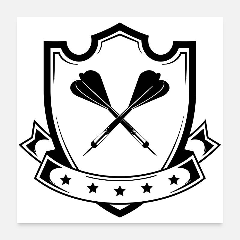 Dart Wappen Poster 60x60 cm