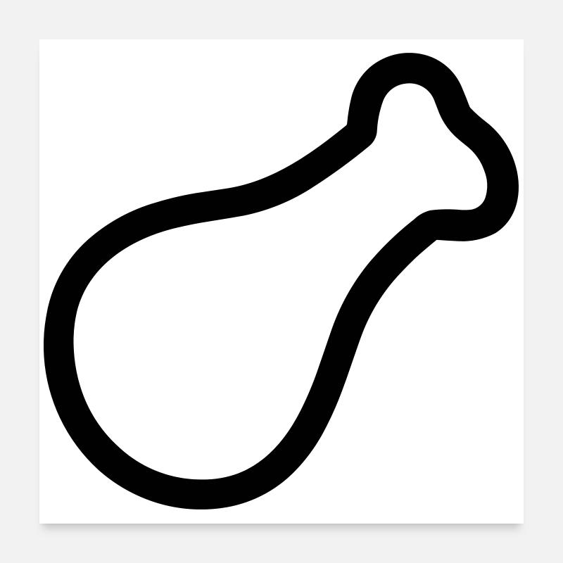 Hühnerschenkel Poster 60x60 cm