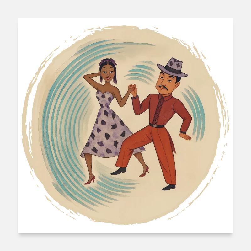 DANCER LOVERS #2 – nette Leute Poster 60x60 cm