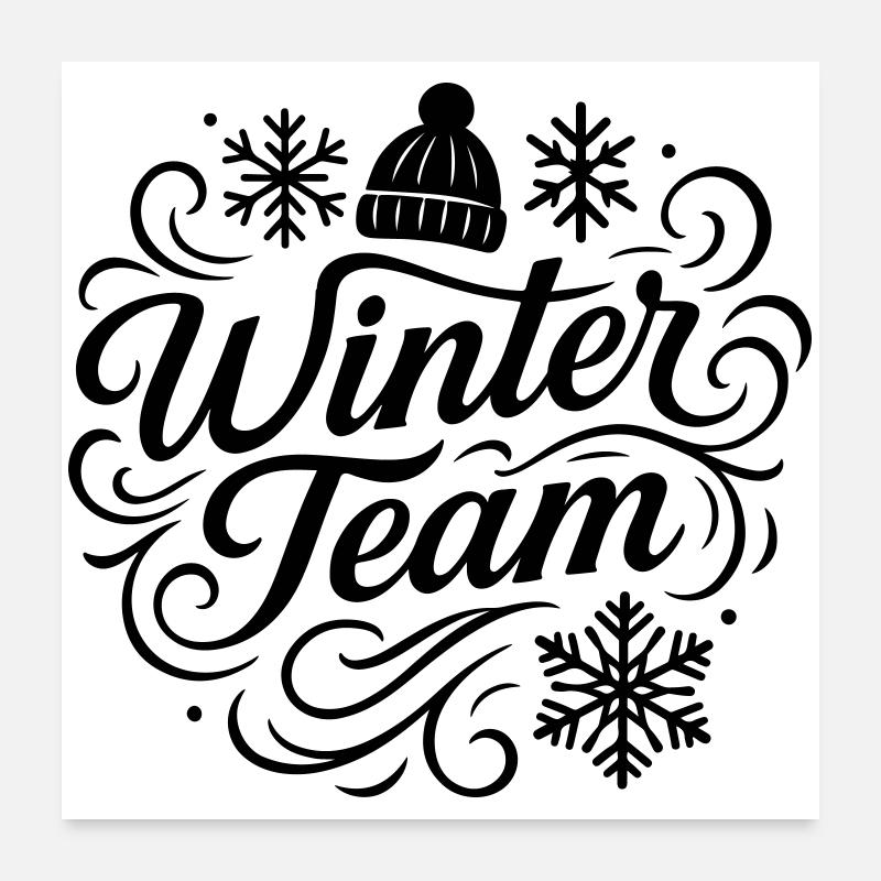 Winter Team Poster 24" x 24" (60x60 cm)