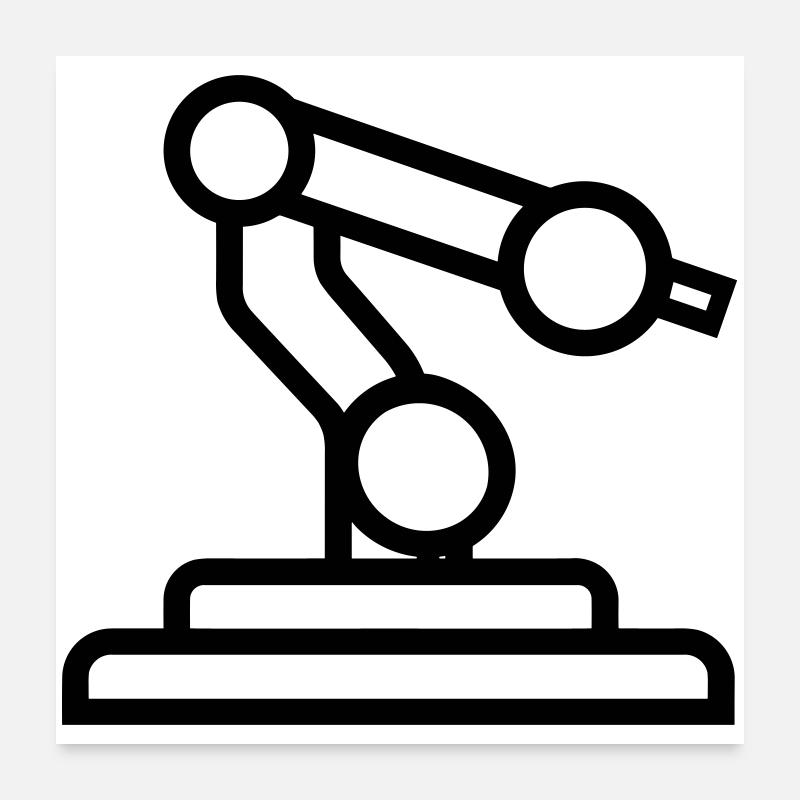 Roboterarm Poster 60x60 cm
