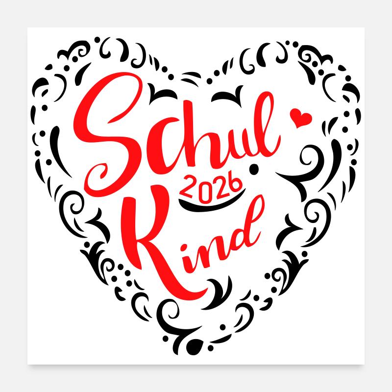 Schulkind 2026  Poster 60x60 cm