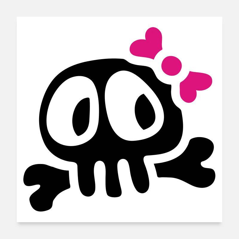 lady skull Poster 24" x 24" (60x60 cm)