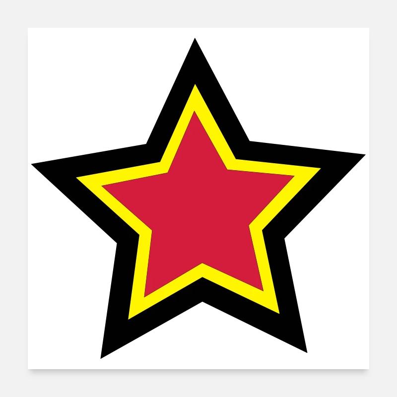 star - Poster 60 x 60 cm - blanc