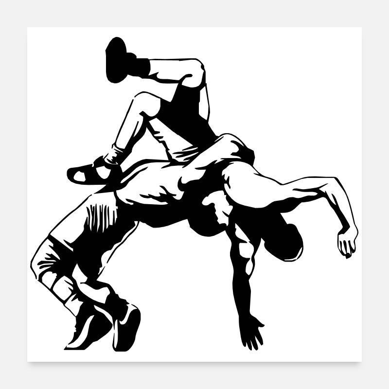 Lutteur Poster 60 x 60 cm