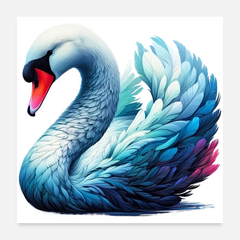 Schwan Poster 60x60 cm