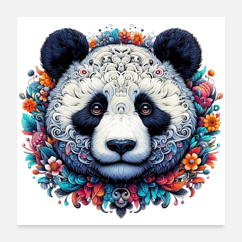Panda Poster 60 x 60 cm