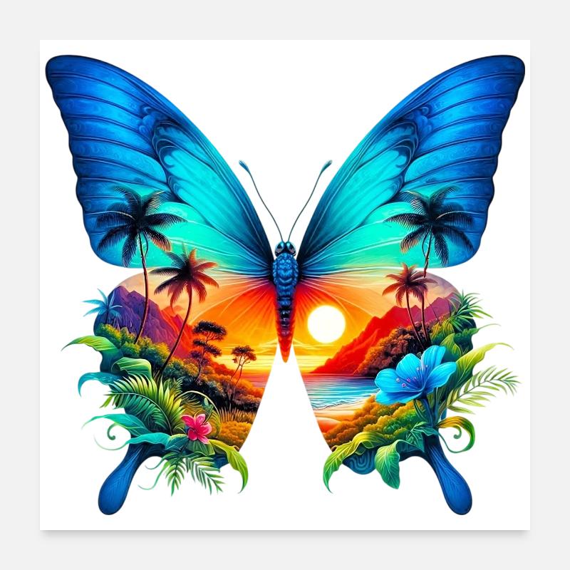 Schmetterling Poster 60x60 cm