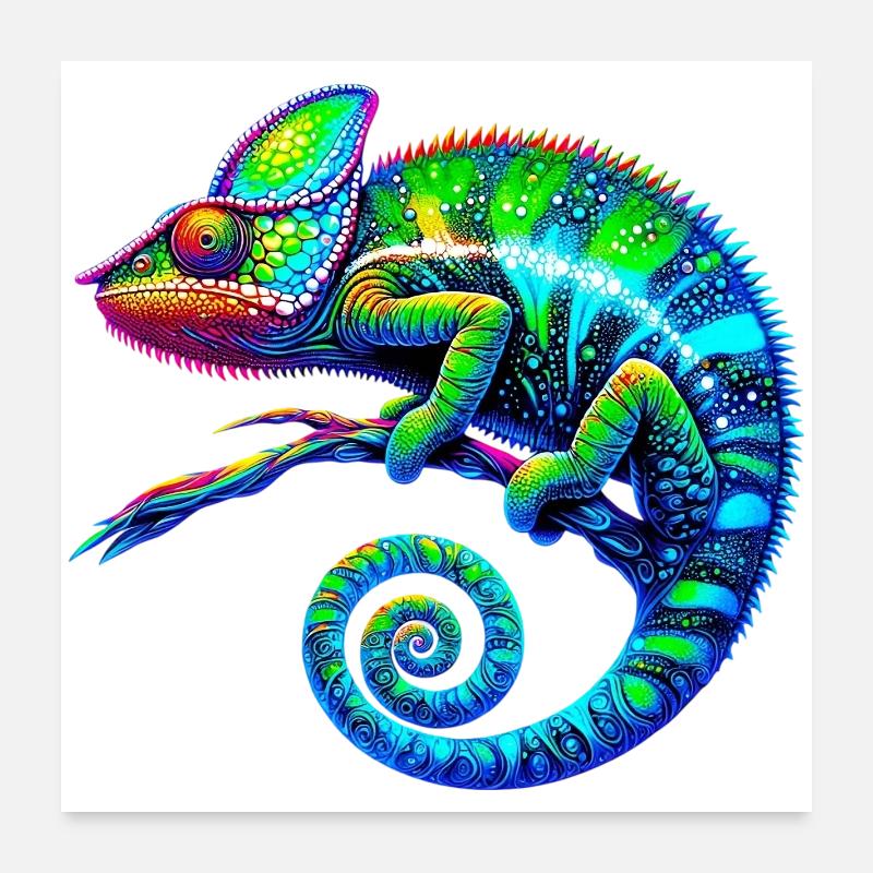 Chameleon Poster 24" x 24" (60x60 cm)