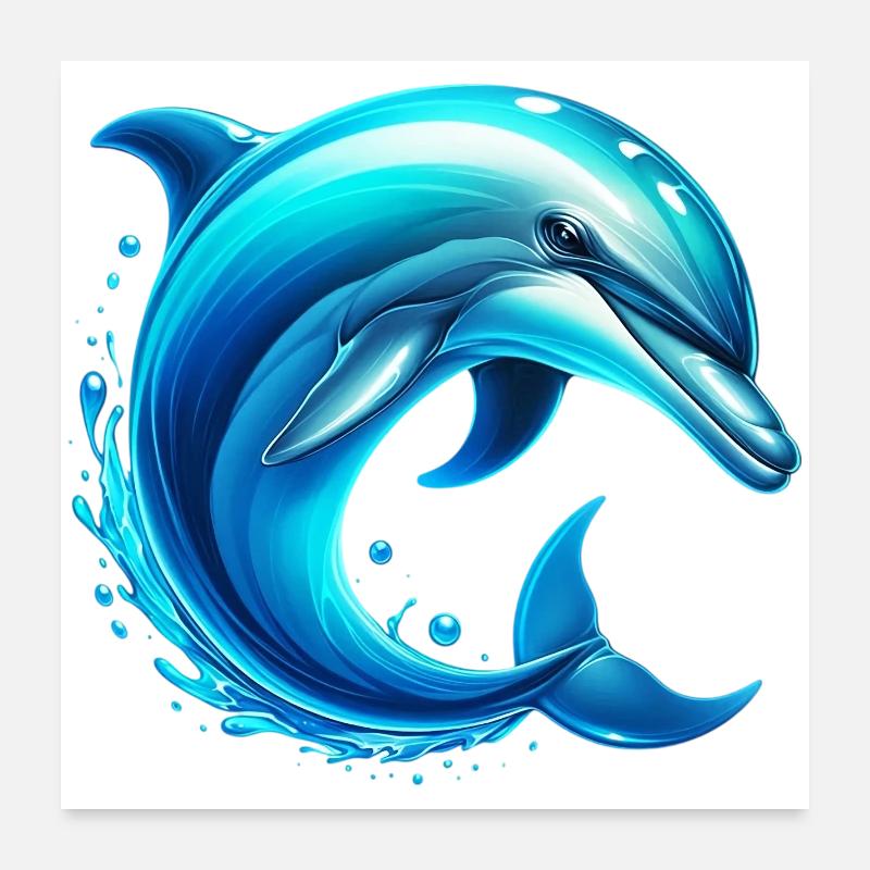 Dauphin Poster 60 x 60 cm