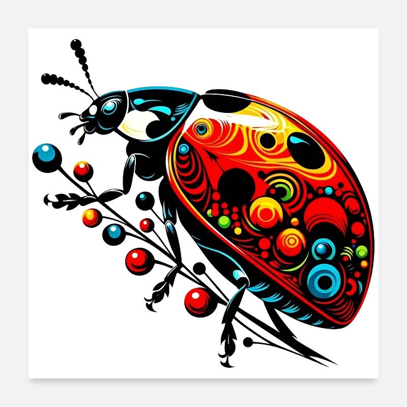 Ladybug Poster 24" x 24" (60x60 cm)