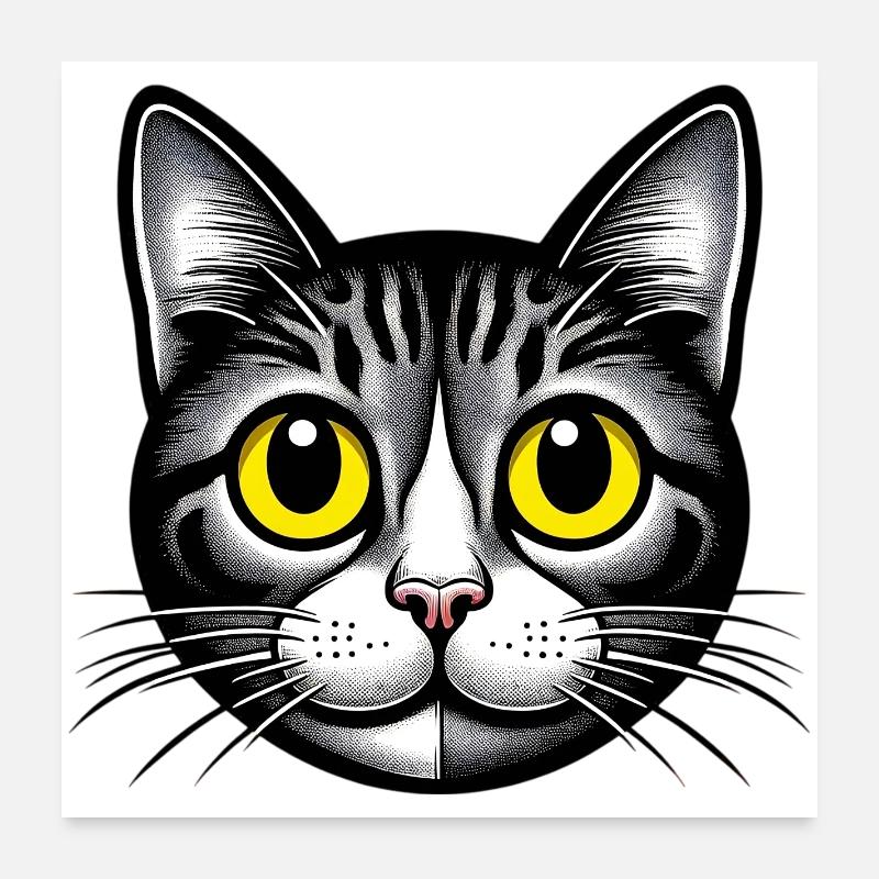 Chat Poster 60 x 60 cm