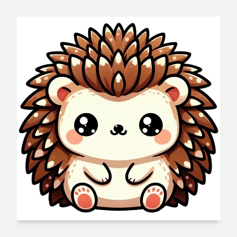 Hedgehog Poster 24" x 24" (60x60 cm)