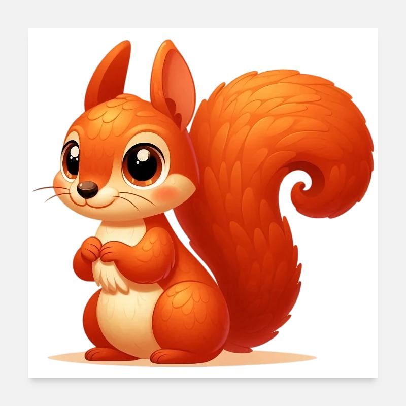 Eichhörnchen Poster 60x60 cm
