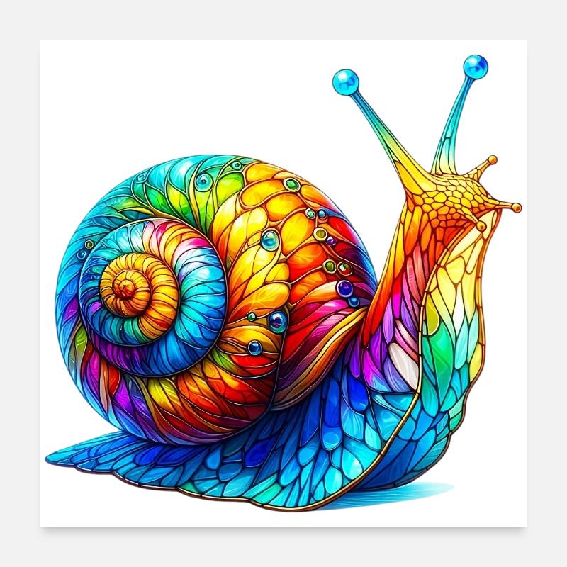 Escargot Poster 60 x 60 cm