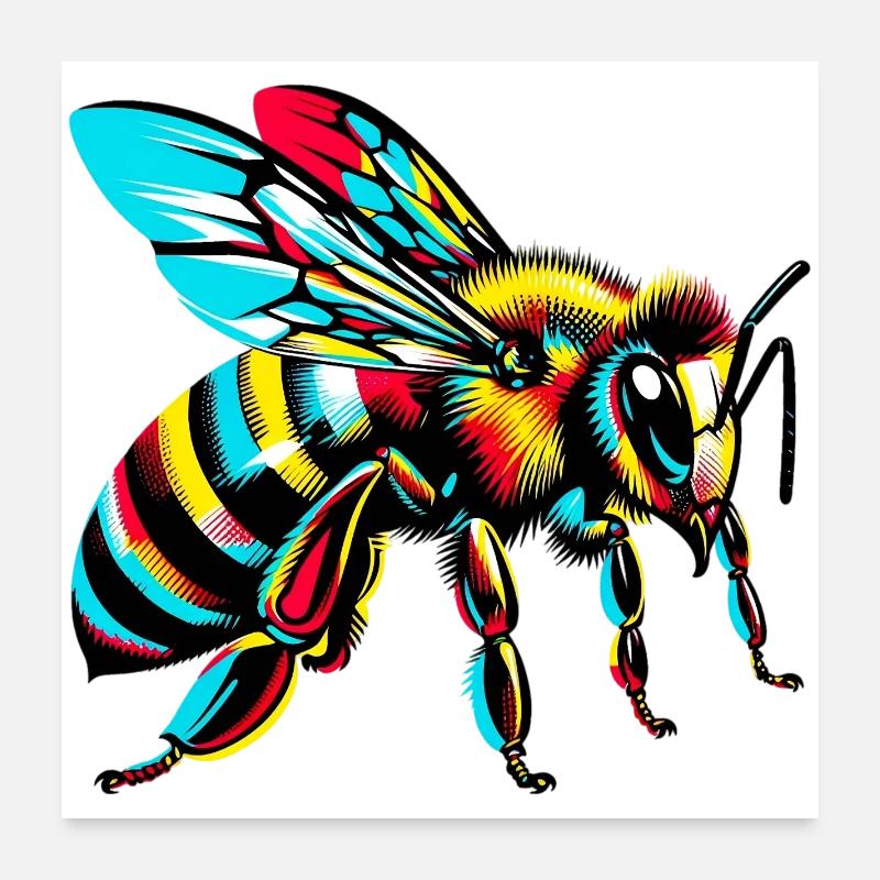 Bee Poster 24" x 24" (60x60 cm)