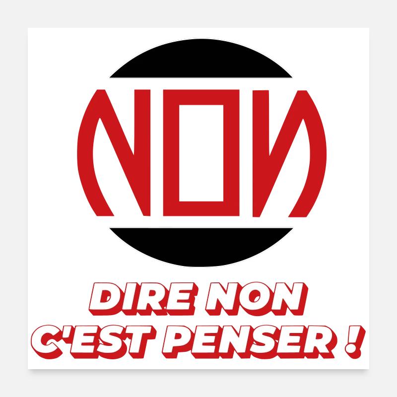 Dire non Poster 60 x 60 cm