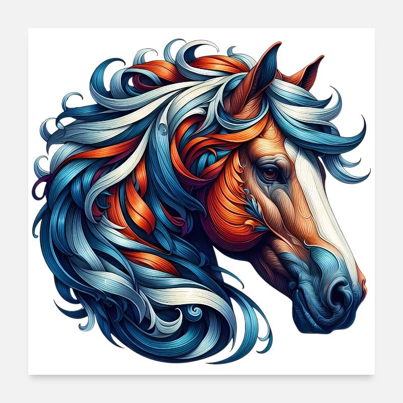 Cheval Poster 60 x 60 cm