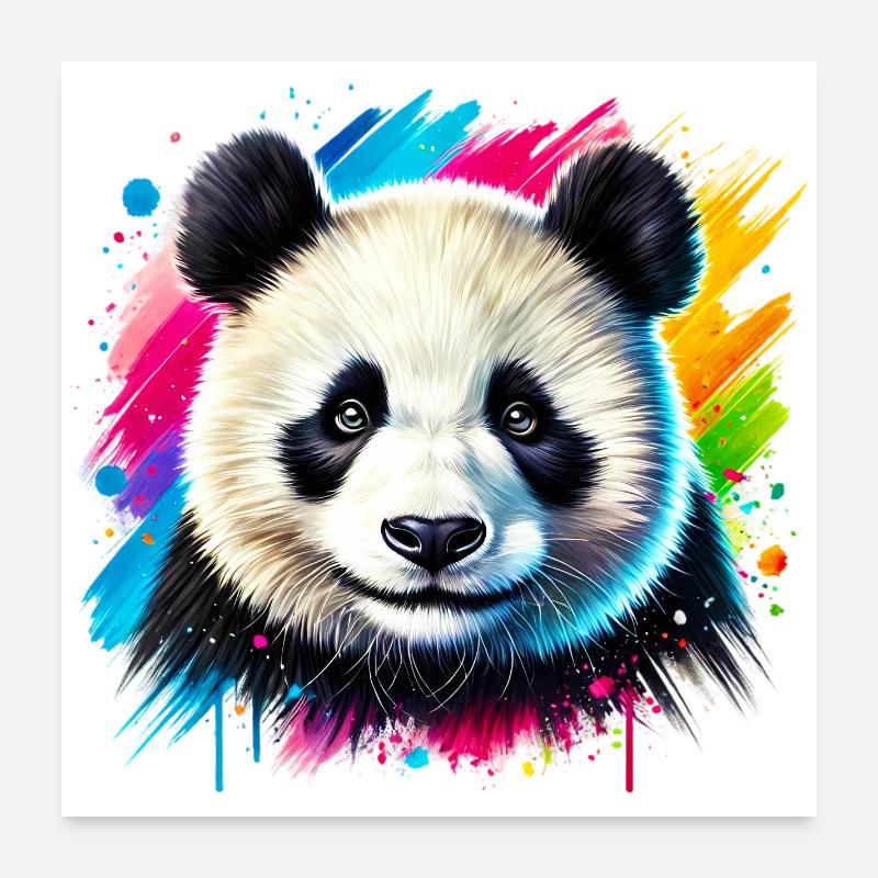 Panda Poster 60 x 60 cm