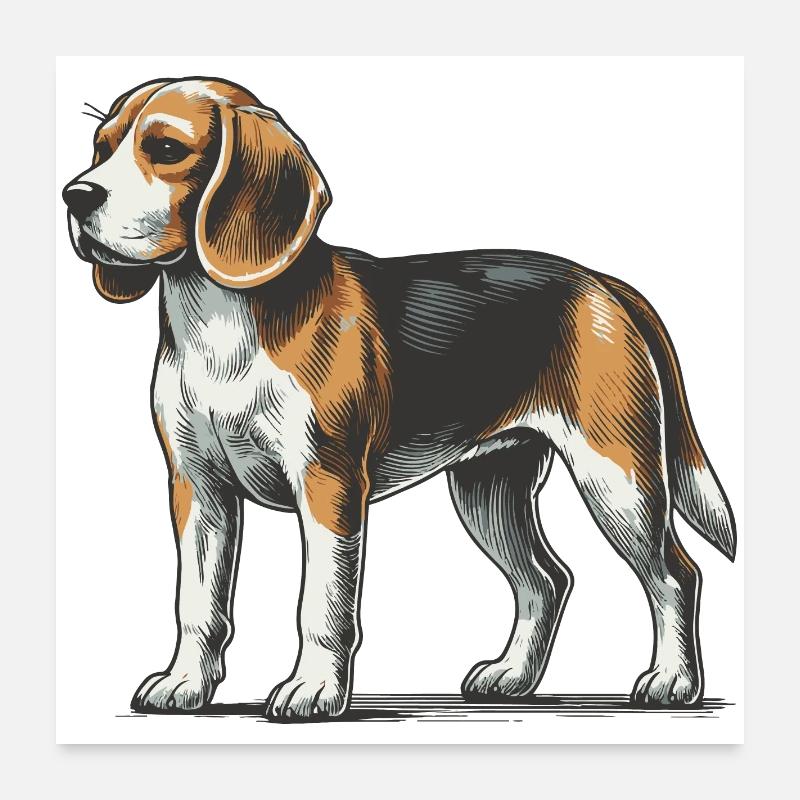 Beagle Poster 60x60 cm