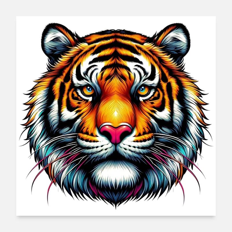 Tiger Poster 24" x 24" (60x60 cm)