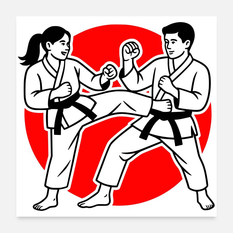 Karate Kumite Poster 60x60 cm