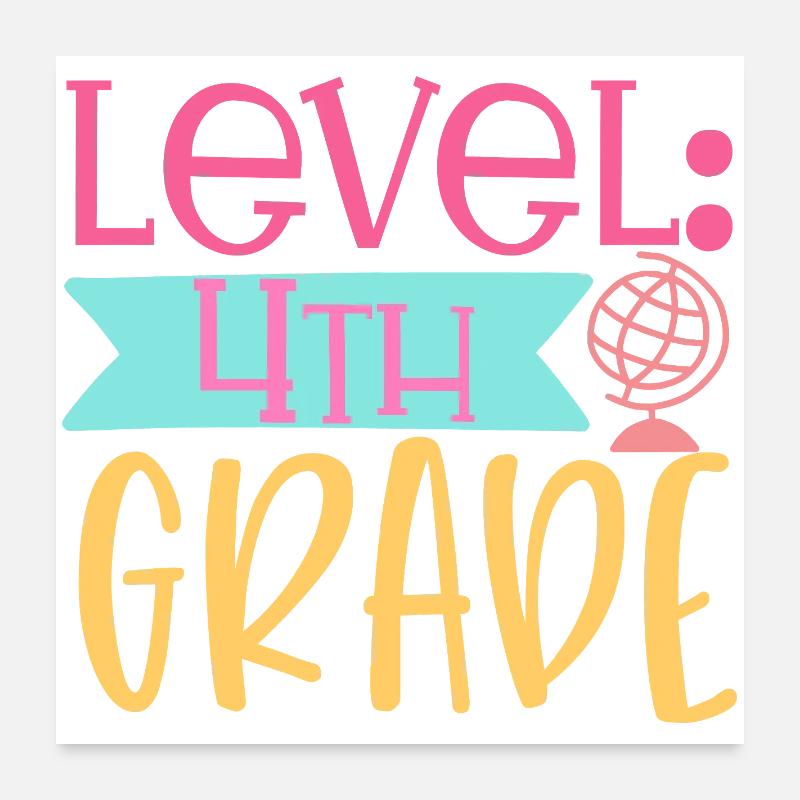 Stufe 4. Klasse Poster 60x60 cm