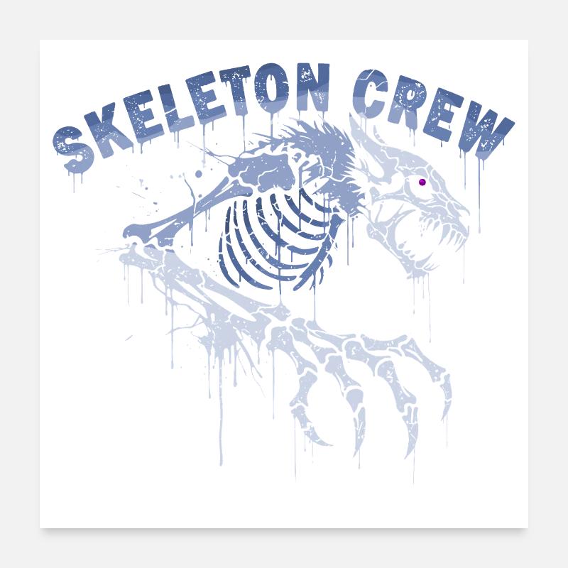 Skeleton Werewolf Graffiti Poster 24" x 24" (60x60 cm)