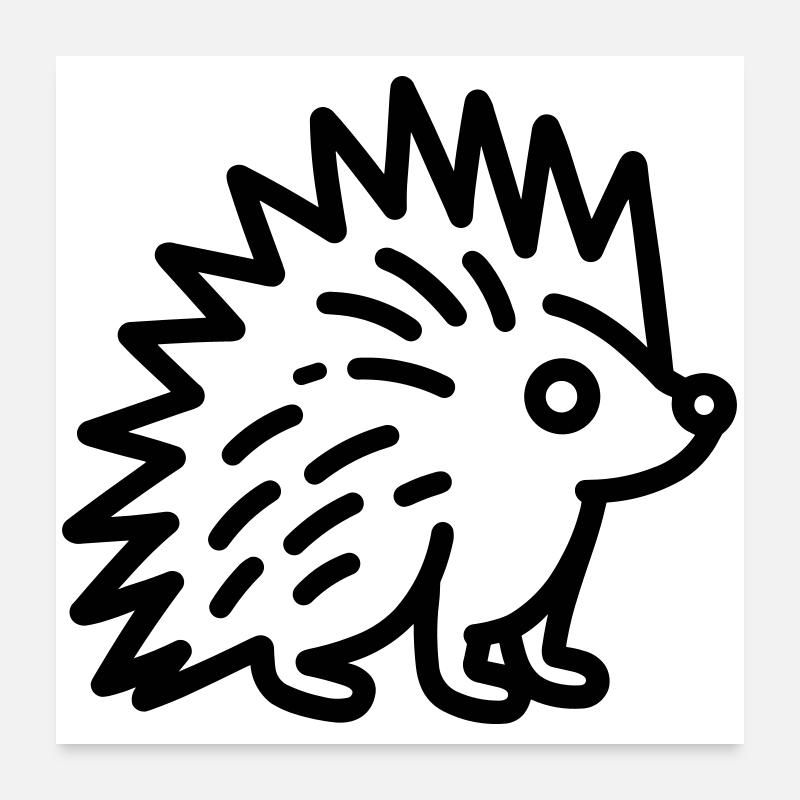 Stachelschwein Poster 60x60 cm