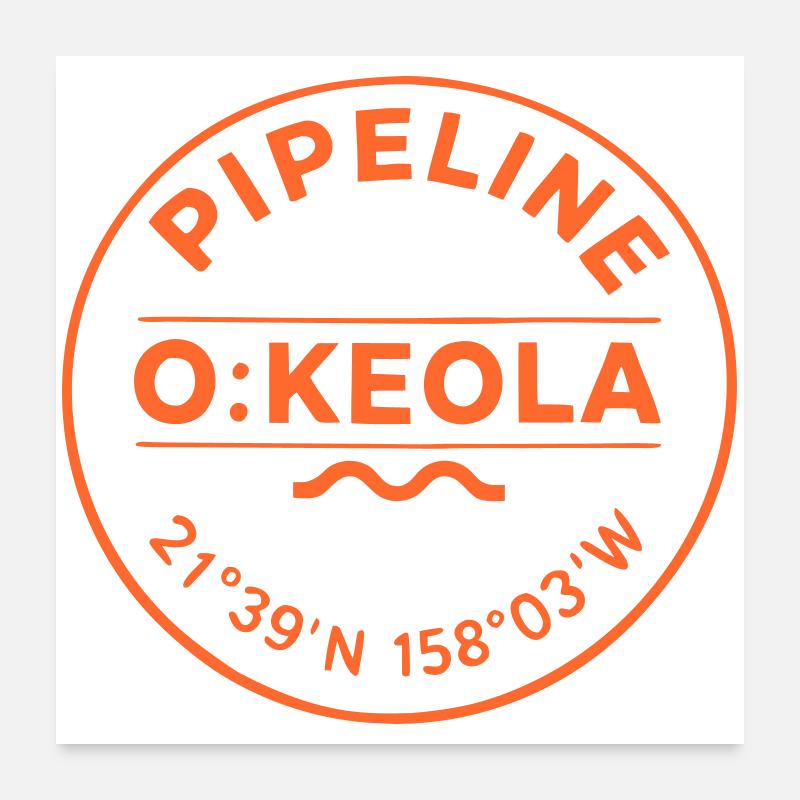 Emblème Pipeline O:Keola Poster 60 x 60 cm