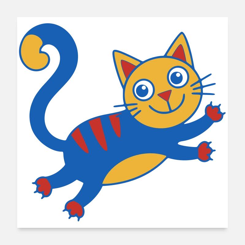 Colorful Cat Magic Leap Poster 24" x 24" (60x60 cm)