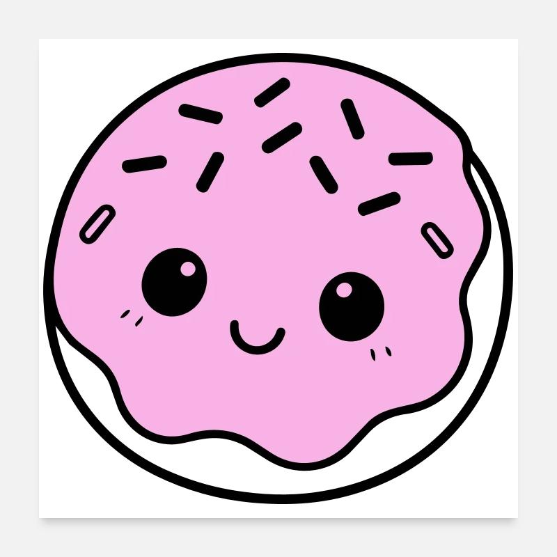 Donut Cute Poster 60x60 cm